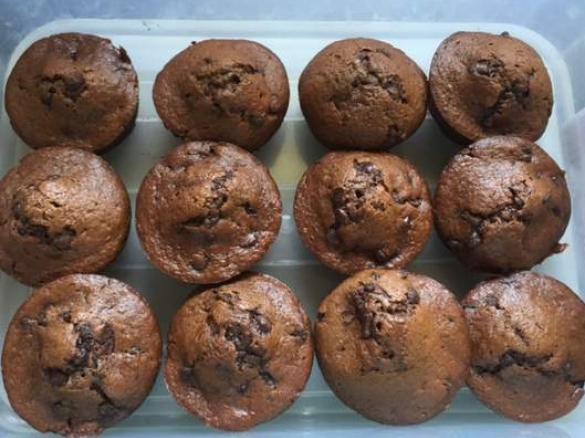 Chocolate Zucchini Banana Muffins 