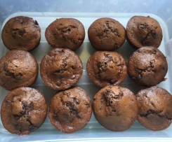 Chocolate Zucchini Banana Muffins 
