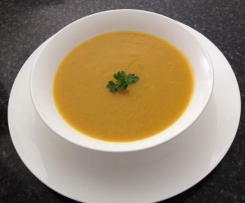 Pumpkin, Sweet Potato and Leek Soup