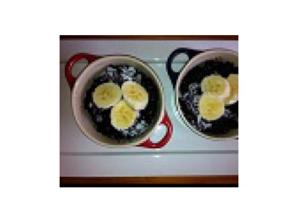 Black Sticky Rice with Coconut and Banana