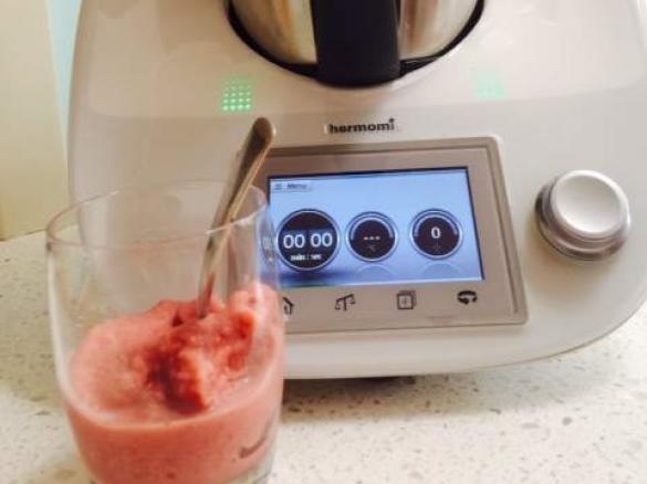 Cherry, lime and coconut sorbet