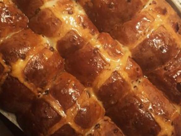 Mocha Hot Cross Buns