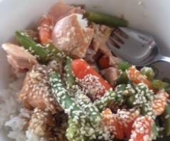 Super Surfing Salmon with Coconut Rice & Magic Seeds - A Great Varoma Meal!
