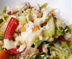 Clone of Chicken and Cashews with Coconut Satay Sauce and Coconut Rice