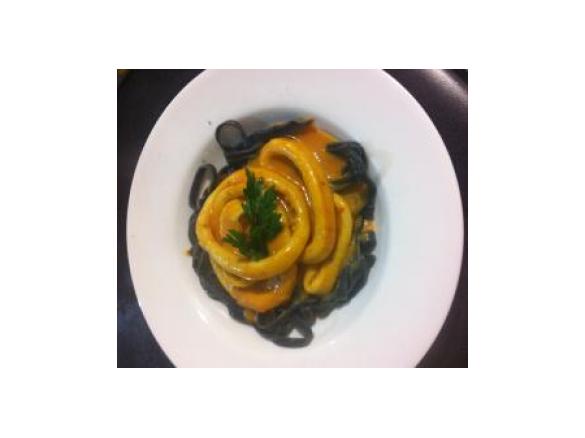Squid Ink Pasta with Calamari