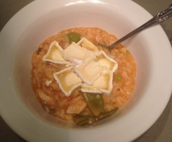 Chicken, Snow Pea, Mushroom & Brie Risotto