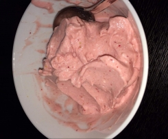 Strawberry, banana, coconut ice cream