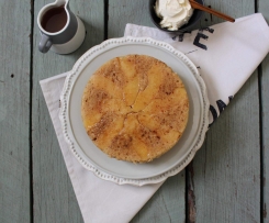 Steamed quince pudding with spiced syrup