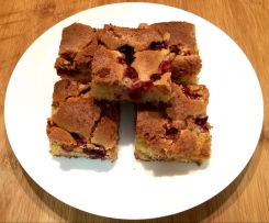 White Chocolate, Raspberry and Coconut Slice