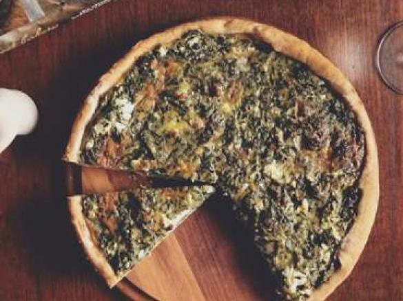 Spinach and feta tart