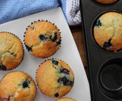 Low Sugar Blueberry and Yogurt Muffins