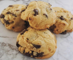 Choc chip and macadamia cookies