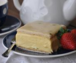 Vanilla Slice with Passionfruit Icing