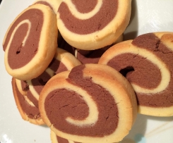 Choc Vanilla Pinwheel Cookies
