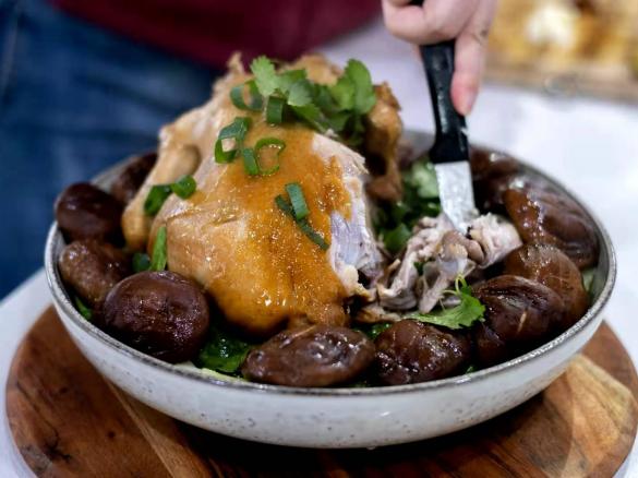 Sesame Oil Whole Chicken - roast using Thermomix!