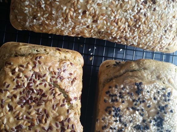 Grain-free herb and sesame bread - Kyra Miles