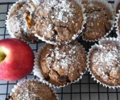 Pink Lady Apple and dark chocolate chips muffins