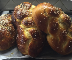 Challah (traditional Jewish celebratory plaited loaf)