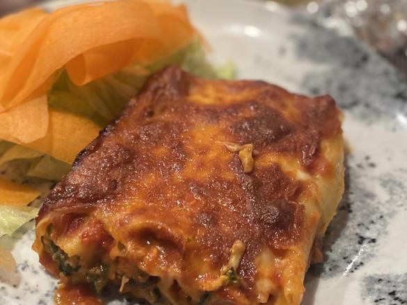 Chicken Pumpkin and Spinach Cannelloni