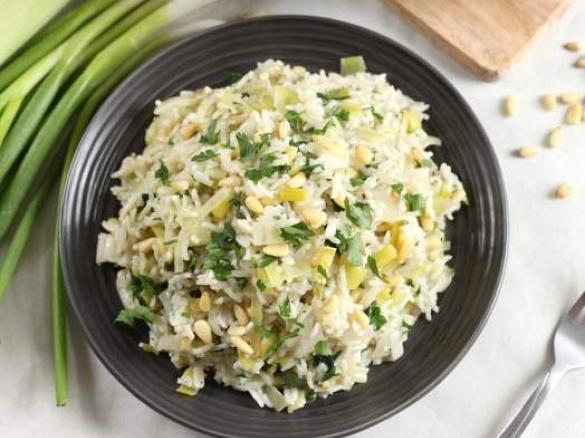 Greek rice and leeks