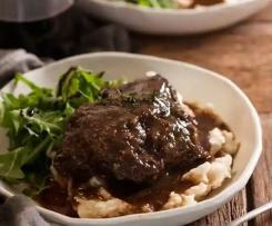 Slow Cooked Red Wine Beef Cheeks