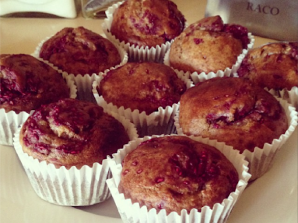 Banana, Raspberry & Apple Muffins