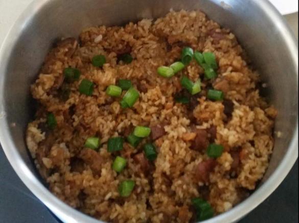 Sticky rice with chinese sausage