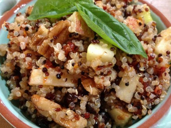 Quinoa, Apple & Cranberry Salad with Maple Dressing 