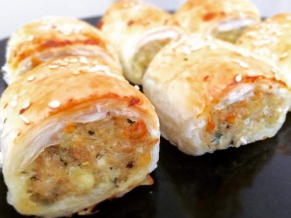 Chicken, Cheese & Vegetable Sausage Rolls