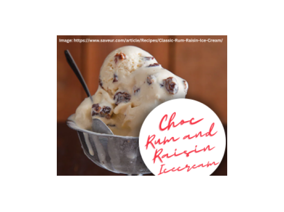 Chocolate Rum and Raisin Icecream