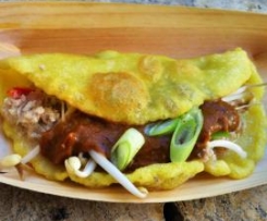 Bánh Xèo - Crispy Vietnamese Pancakes with Nuoc Tuong - Yellow Bean Sauce