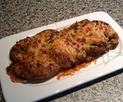 Cheesy Garlic, Herb and Bacon Pull Apart (makes 2 loaves)