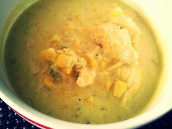 CHICKEN, CORN AND COCONUT CURRY SOUP (cold killer)