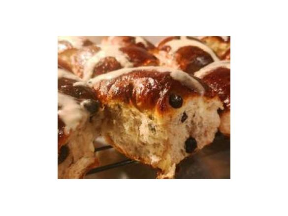 Blueberry and Lemon Hot Cross Buns