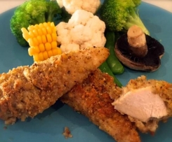 Cheesy Garlic Chicken Strips