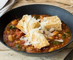 Borlotti Bean Soup with Bacon