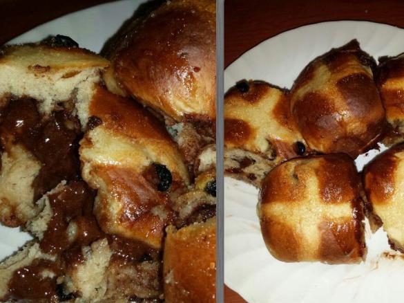Molten Chocolate Hot Cross Buns