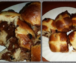 Molten Chocolate Hot Cross Buns