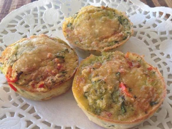 Bacon, Egg & Veggie Muffins