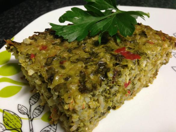 Silverbeet and Rice Bake