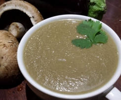 Creamy Chargrilled Eggplant and Mushroom Soup