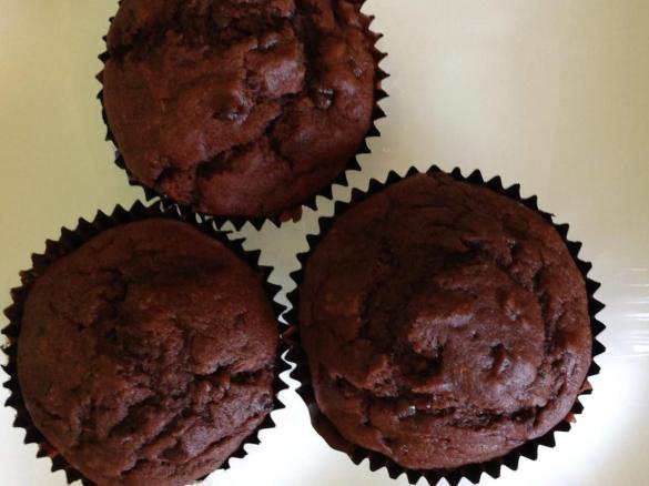 Double Chocolate Banana Muffins