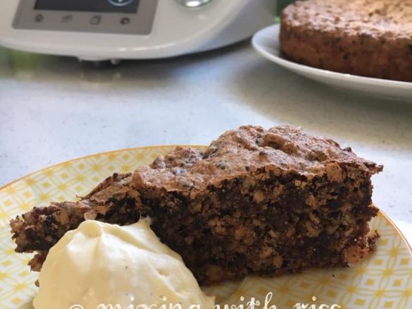 Chocolate, Almond and Date Meringue Cake