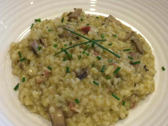 Portobello mushroom and pancetta risotto