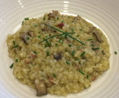 Portobello mushroom and pancetta risotto