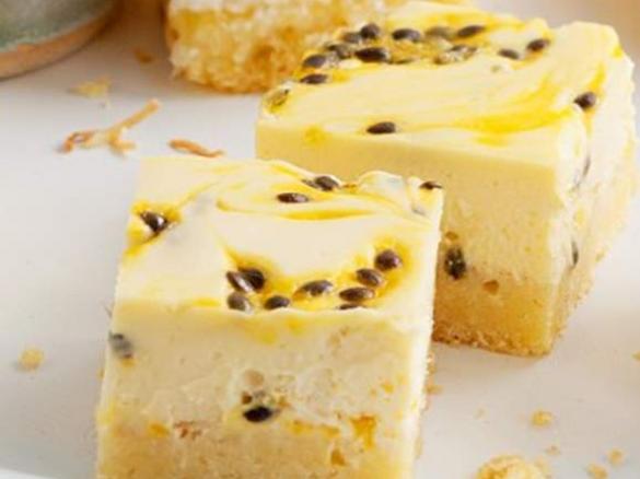 Passionfruit Cheesecake Slice