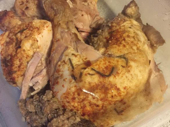 Roast Chicken with Spice Rub, Stuffing & Gravy