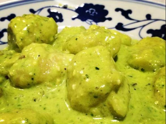 Creamy Spinach, Basil Pesto