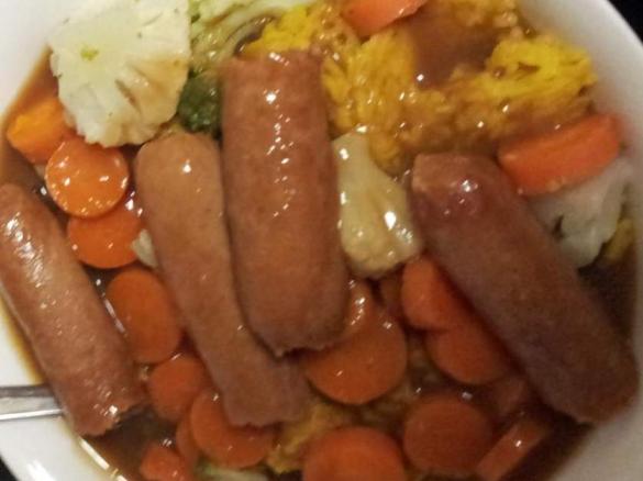 All in one Curried Sausages (Varoma)