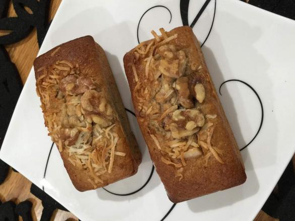 Banana, Coconut & Walnut cake
